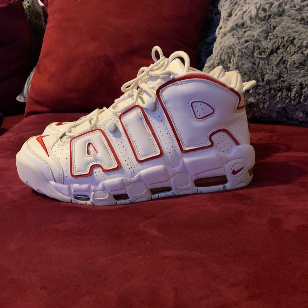 Air more uptempo white varsity red